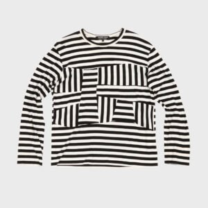 Homme Deux Illusion Striped Long Sleeve Top