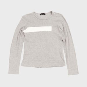 Tricot Print Block Long Sleeve Top