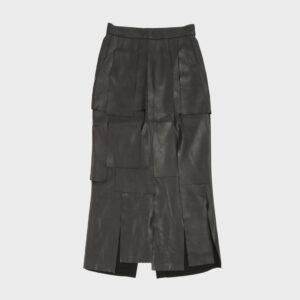 Layered Faux Leather Skirt