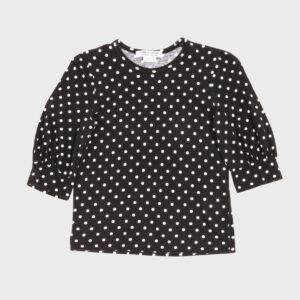 Polka Dot Puff Sleeve T-Shirt