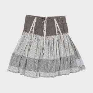 Y2K Corset-waist Gingham Skirt