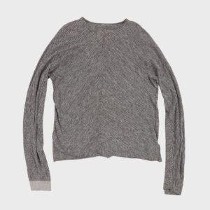 Asymmetric Striped Long Sleeve Top